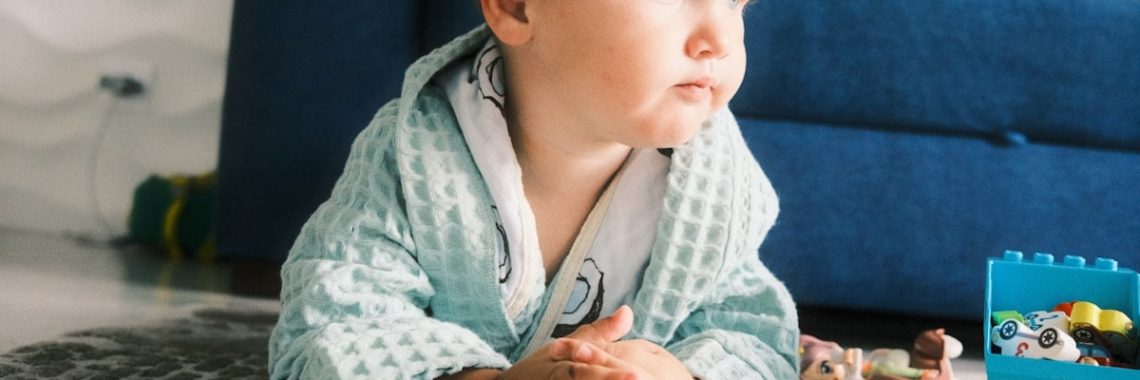 little boy with blue eyes blond